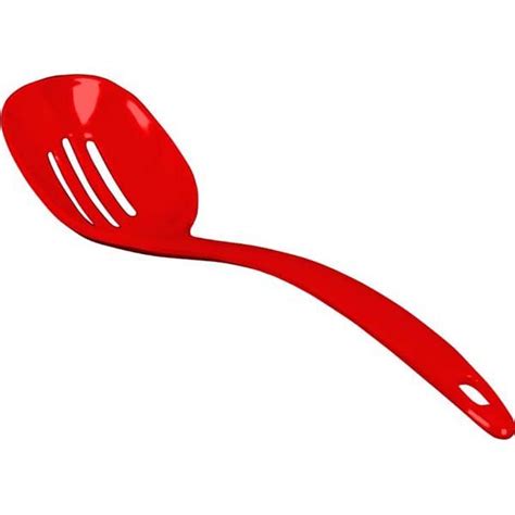 red slotted spoon